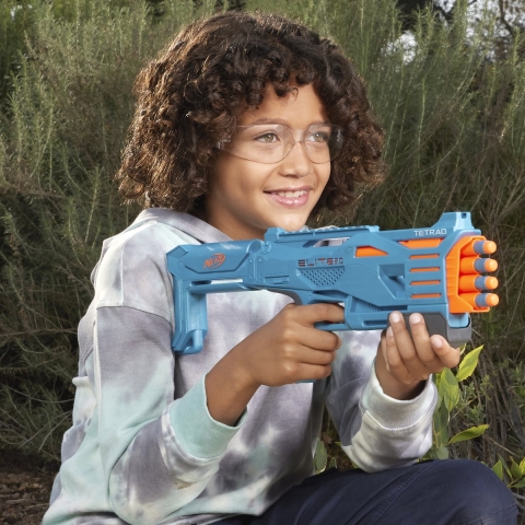 Nerf Elite 2.0 Tetrad Blaster + 4 Darts
