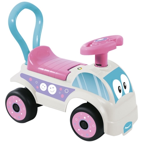 Dolu Loopauto Roze/Wit