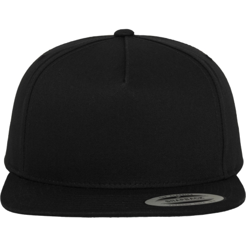 Flexfit FX6007 Classic 5 Panel Snapback - Black/Black - One Size