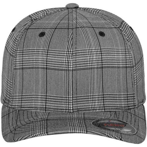 Flexfit FX6196 Flexfit Glen Check Cap - Black/White - L/XL