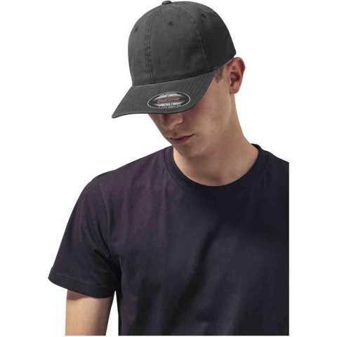 Flexfit FX6997 Garment Washed Cotton Dad Hat - Black - S/M