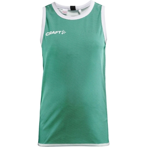 Craft 1911111 Progress Rev. Basket Singlet J - Team Green/White - 122/128