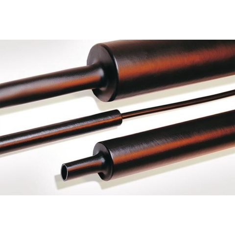 HellermannTyton 323-20120 Krimpkous met lijm Zwart 12 mm 3 mm Krimpverhouding:4:1 1 m