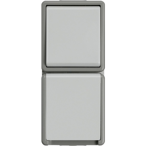 Siemens 5TA4816 Wandcontactdoos met randaarde Delta Grijs Schakelmateriaal 1 stuk(s)