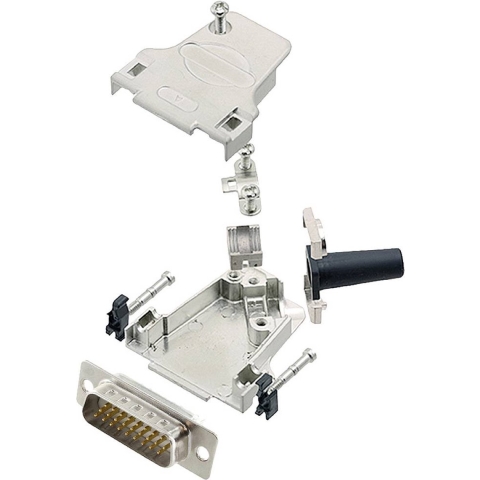 encitech D45ZF15-HDP26-W-K 6355-8064-02 D-sub male connectorset 45 ° Aantal polen: 26 Soldeerkelk 1 stuk(s)