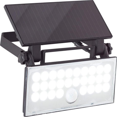 Brilliant Luton G40421/06 Wandlamp op zonne-energie met bewegingsmelder LED 6 W Zwart