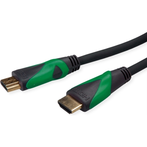 Roline green 11.44.6010 HDMI-kabel HDMI Aansluitkabel HDMI-A-stekker, HDMI-A-stekker 1.00 m Zwart 8K UHD, Halogeenvrij, TPE-mantel