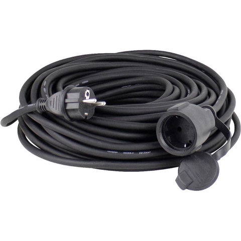 AS Schwabe 60371 Stroom Verlengkabel Zwart 10.00 m H07RN-F 3G 1,5 mm²