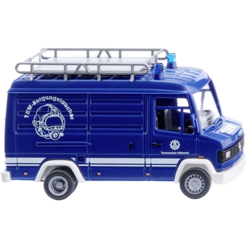 Wiking 027201 H0 Hulpdienstvoertuig Mercedes Benz 507 D THW bestelwagen