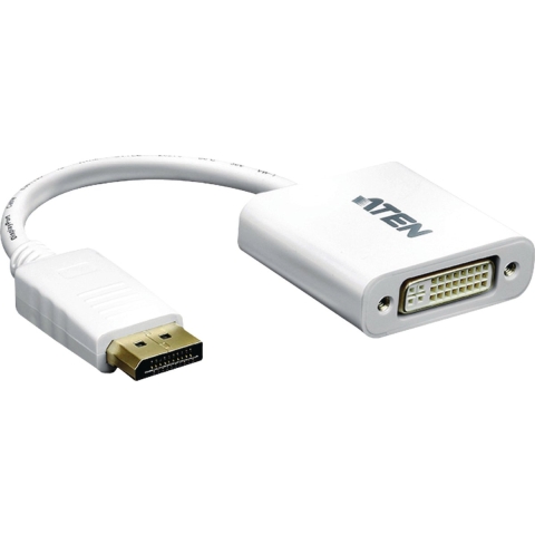 ATEN VC965-AT DisplayPort / DVI Adapter [1x DisplayPort stekker - 1x DVI-bus 24+5-polig] Wit 10.00 cm