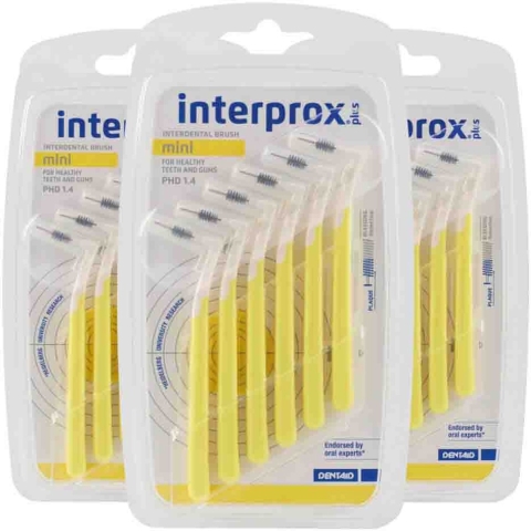 3x Interprox Ragers Plus Mini Geel PHD 1.4 6 stuks