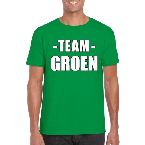 Sportdag team groen shirt heren XL -
