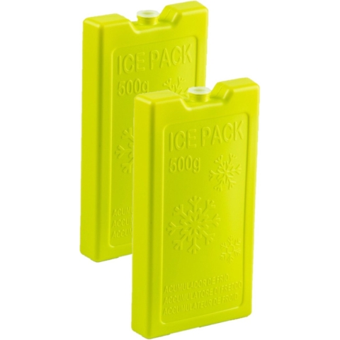 8x stuks 500 grams koelelementen 20 x 10.5 cm groen -