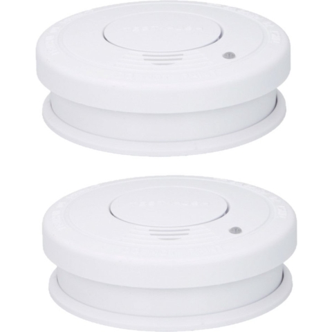 Grundig Rookmelder - 2x - wit - optische rookmelder - infrarood - 10 cm -