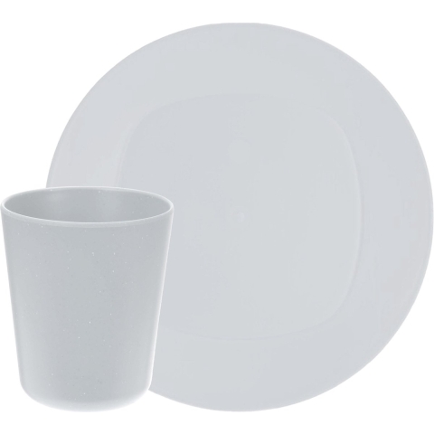 Serviesset 16-delig - kunststof - wit - 8 personen -