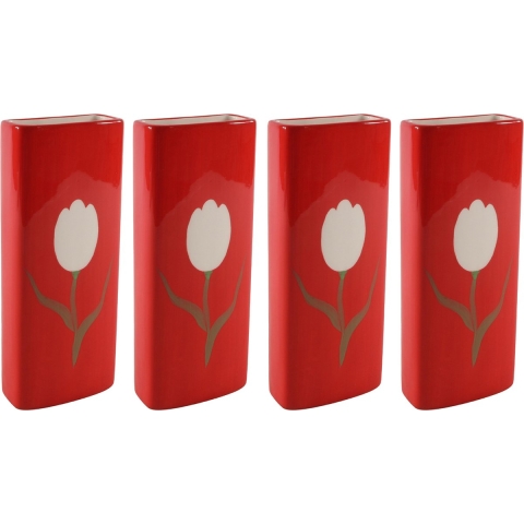4x Stuks Radiatorbak luchtbevochtiger/waterverdamper porselein 20 x 8 cm -