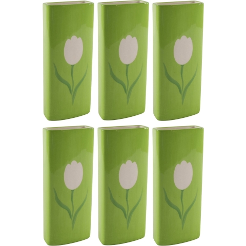 6x Stuks Radiatorbak luchtbevochtiger/waterverdamper - 20 x 8 cm - porselein -