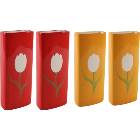 Set Radiatorbak waterverdampers 4x stuks - porselein - 20 x 8 cm -