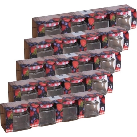 20x Inmaak/weckpot 75 ml met draaideksel -