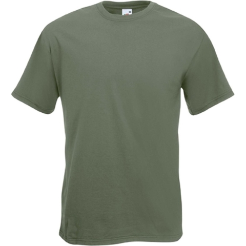 Set van 2x stuks grote maten basic olijf groen t-shirt voor heren, maat: 3XL (46/58) -