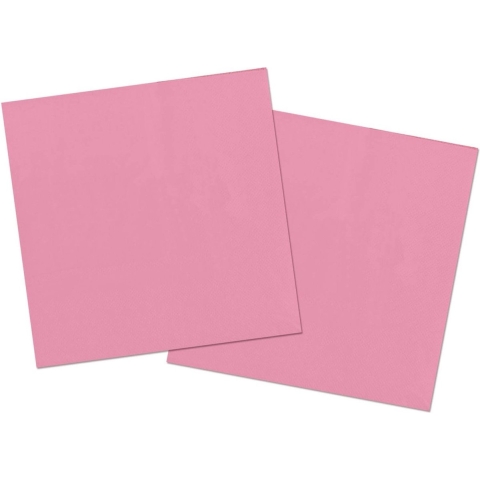 Servetten - 80x st - roze - 33 x 33 cm - papier - feestservetten - lunch/diner servetjes -