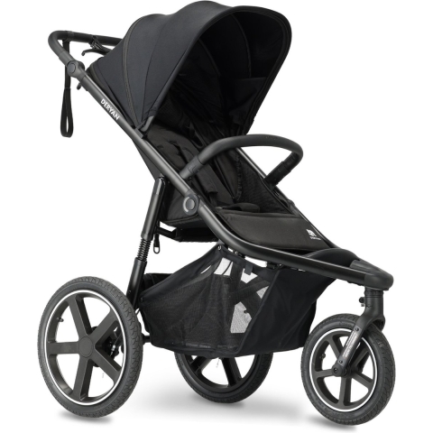 Deryan Luxe Bolt hardloop kinderwagen - Jogging buggy - Runner - Inclusief muggennet en pomp - Zwart