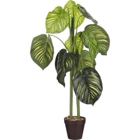 Mica Decorations Caladium Kunstplant in Bloempot - H100 xØ50 cm - Groen