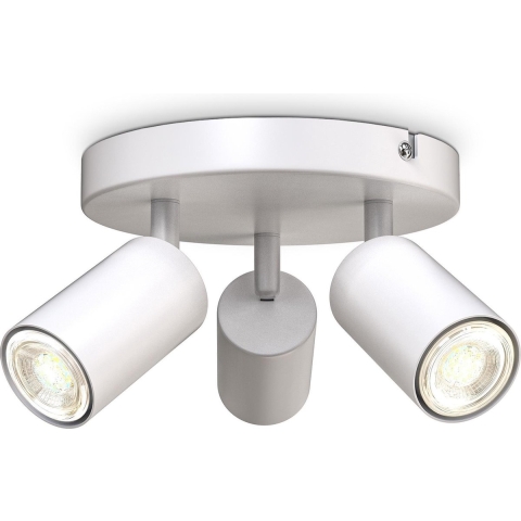 B.K.Licht - Plafondlamp - plafondspot met 3 lichtpunten - spots - witte opbouwspots - draaibar - kantelbaar - GU10 fitting - plafoniere - excl. GU10