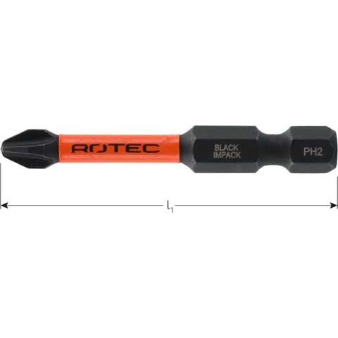 Rotec IMPACT insertbit PH 1 L=50mm E 6,3 BASIC - 5 stuks - 8170101