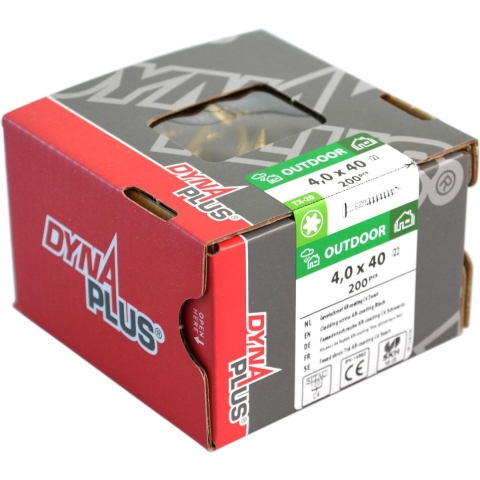 Dynaplus Gevelschroef Ar-Bronze Ck Torx TX20 4.5X60/30 | 200 stuks - 0284.08.34001