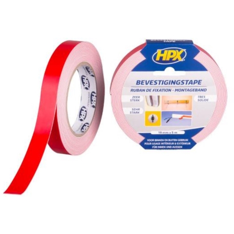 HPX Spiegel bevestigingstape | Wit | 19mm x 25m - DS1925 DS1925