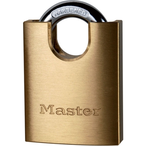 Masterlock 50mm - 20mm shrouded hardened steel shackle, 9mm diam. - 5-pin cylinde - 2250EURD