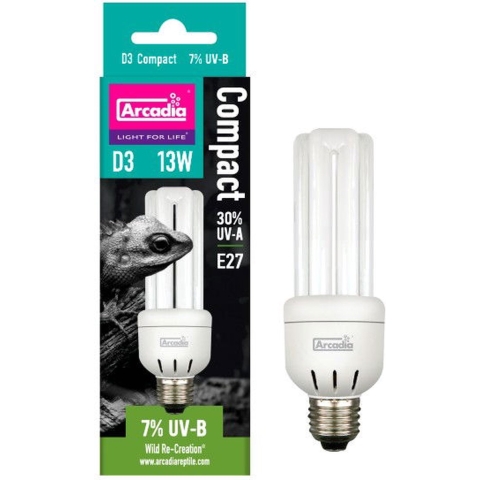 Arcadia Aquadistri d3 compact lamp mini 7% uvb 13 watt - Aquadistri