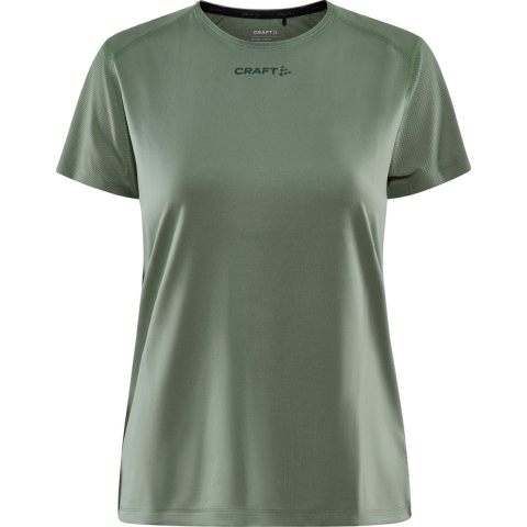 Craft ADV Essence SS Slim Tee hardloop- sporshirt korte mouwen groen dames, L