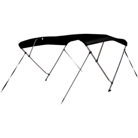 Talamex Biminitop DeLuxe 3 boog aluminium met zwart doek, 200-213 cm