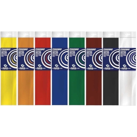 8x Crepe papier basis pakket 250 x 50 cm knutsel materiaal -