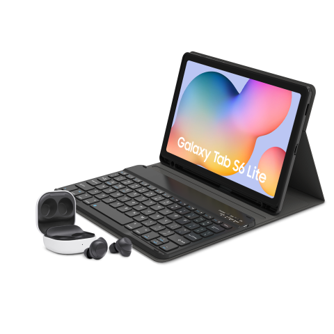 Samsung Galaxy Tab S6 Lite (2024) - 10.4 Inch 64 Gb Grijs Wifi + Met Keyboard Cover & Buds Fe