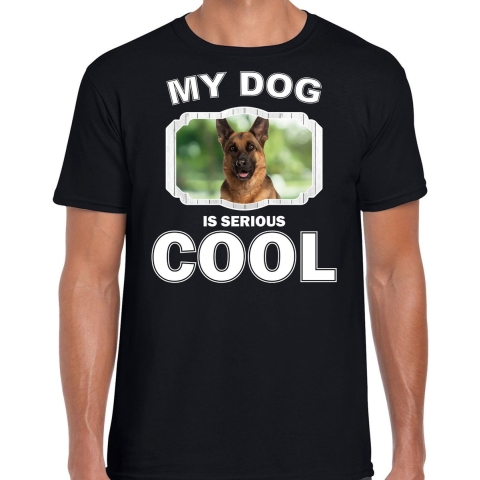 Duitse herdershonden t-shirt my dog is serious cool zwart voor heren M -