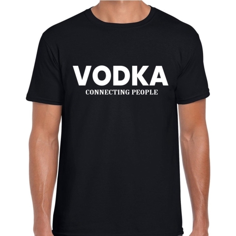 Vodka drank tekst t-shirt zwart voor heren 2XL -