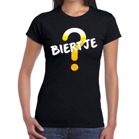 Biertje tekst t-shirt zwart dames XL -