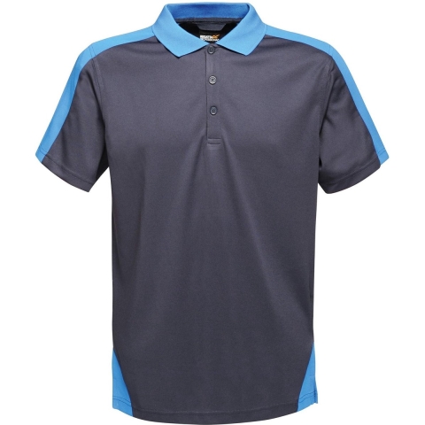 Ragetta RG1740 Contrast Coolweave Polo - Navy/New Royal - S