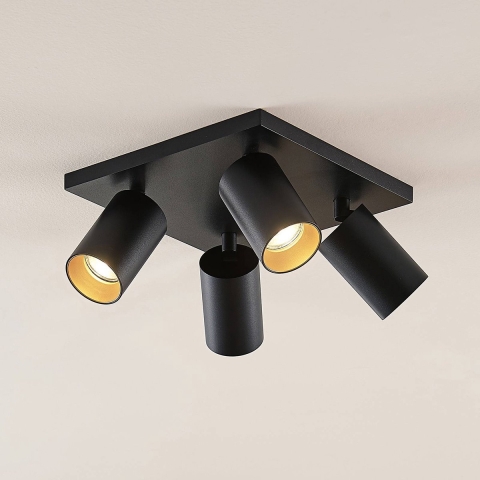 Arcchio - Brinja 4 Plafondlamp Black/Gold