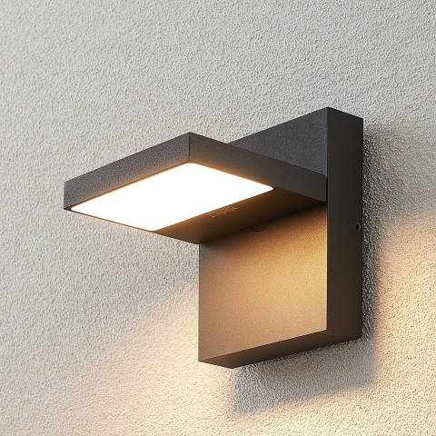 Lucande - Silvan Buiten Wandlamp Graphite/White