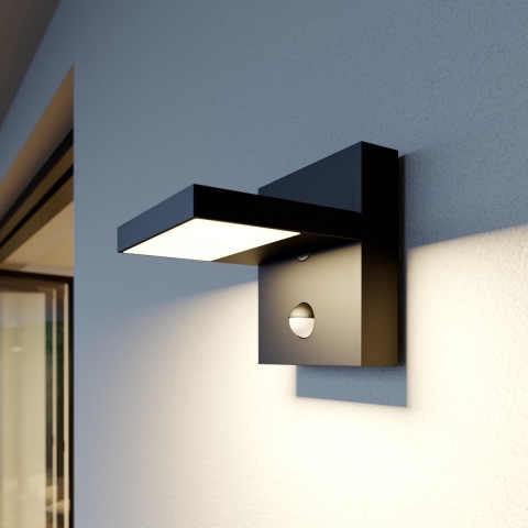 Lucande - Silvan Buiten Wandlamp w/Sensor Graphite/White