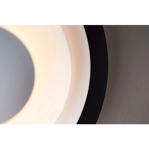 Belid - Diablo Wandlamp LED Mat Zwart/Glanzend Rood Ø300mm