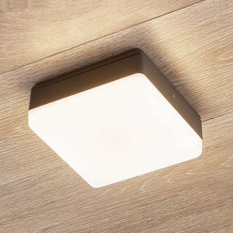 Lucande - Thilo LED Buiten Plafondlamp w/Sensor Grey