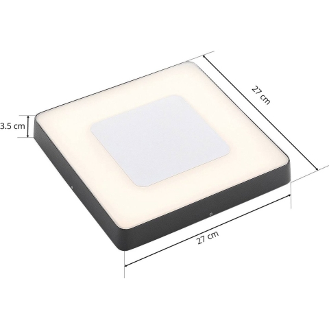 Lucande - Sora Buiten Plafondlamp White/Dark Grey