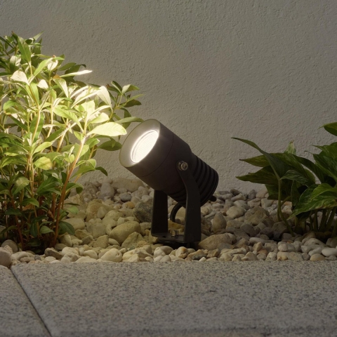 Lucande - Jon Buiten Spot w/Spike Dark Grey