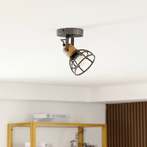 Lindby - Arinthea Plafondlamp Wood/Black