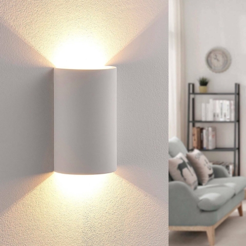 Lindby - Jenke LED Wandlamp Cast White